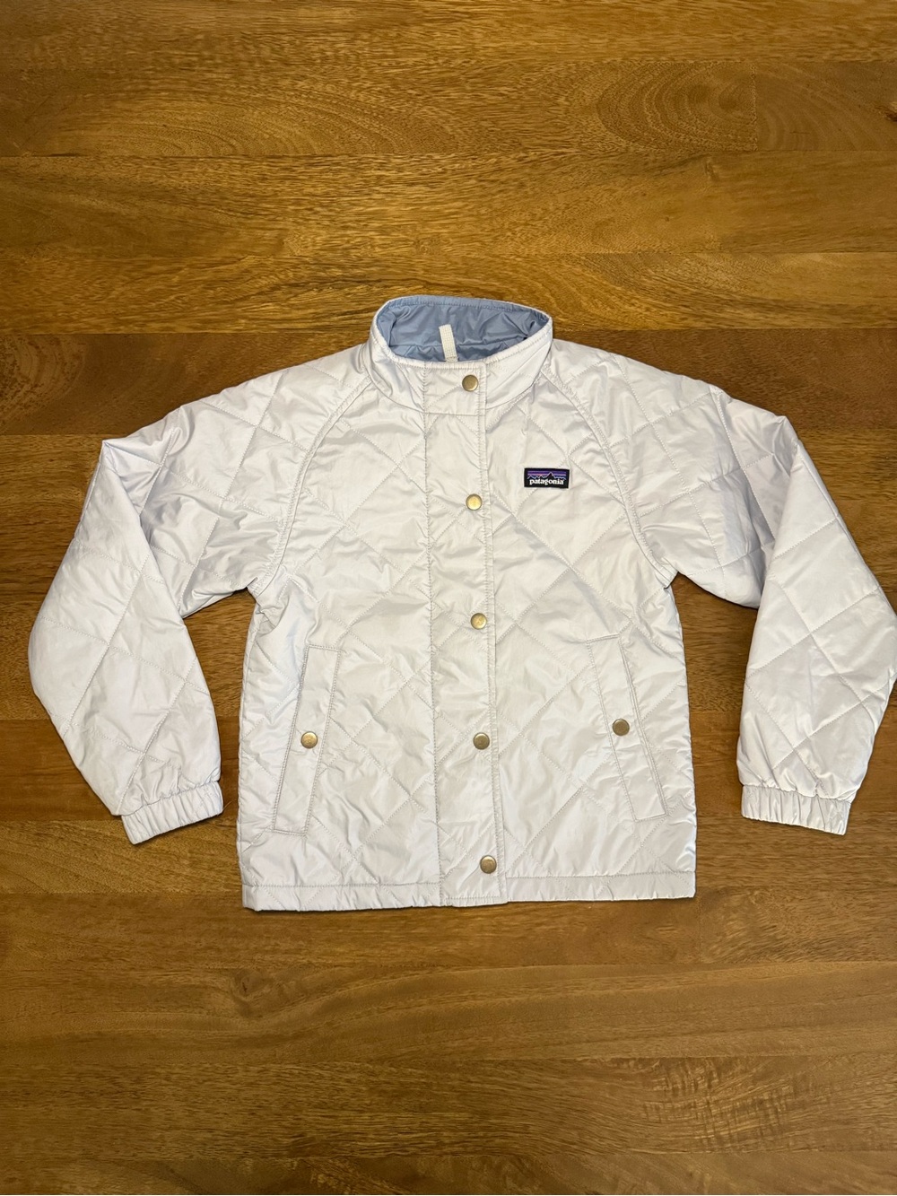 Patagonia Light Blue Kids Full Zip Jacket - Size 7-8